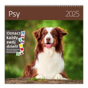 Kalendarz 2025 30x30 Psy. Wydawca: Helma 365. Multiszop.pl Opakowanie Kalendarz 2025 30x30 Psy
