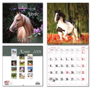 Opakowanie Kalendarz 2025 30x60 13 planszowy Konie