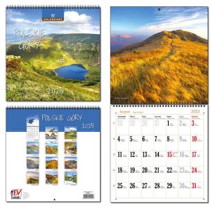 Opakowanie Kalendarz 2025 30x60 13 planszowy Polskie Góry