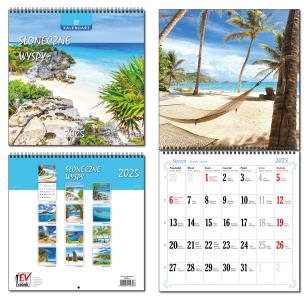 Opakowanie Kalendarz 2025 30x60 13 planszowy Słoneczne Wyspy