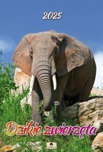 Okładka książki Kalendarz 2025 A3 ścienny Dzikie Zwierzęta