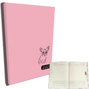 Opakowanie Kalendarz 2025 A4 dzienny sb/nd osobno Buldog Róż