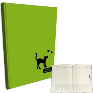Opakowanie Kalendarz 2025 A4 dzienny sb/nd osobno Kot Zieleń