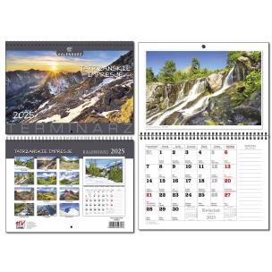 Opakowanie Kalendarz 2025 A4 terminarz 13 plansz Tatry