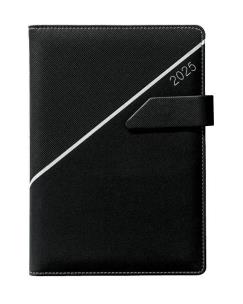 Kalendarz 2025 A5 dzienny biznesowy vip czarny. Wydawca: Evena. Multiszop.pl Opakowanie Kalendarz 2025 A5 dzienny biznesowy vip czarny