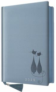 Kalendarz 2025 A5 dzienny błękitny. Wydawca: Evena. Multiszop.pl Opakowanie Kalendarz 2025 A5 dzienny błękitny