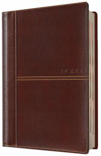 Kalendarz 2025 A5 dzienny brązowy. Wydawca: Evena. Multiszop.pl Opakowanie Kalendarz 2025 A5 dzienny brązowy