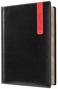 Kalendarz 2025 A5 dzienny czarny. Wydawca: Evena. Multiszop.pl Opakowanie Kalendarz 2025 A5 dzienny czarny