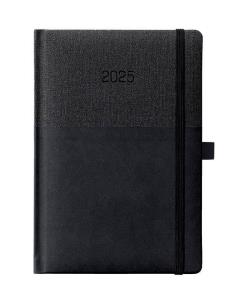 Kalendarz 2025 A5 dzienny czarny. Wydawca: Evena. Multiszop.pl Opakowanie Kalendarz 2025 A5 dzienny czarny
