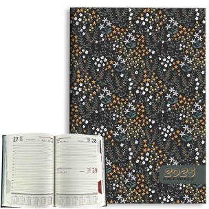 Opakowanie Kalendarz 2025 A5 dzienny Kwiaty oliwkowe