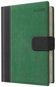 Kalendarz 2025 A5 dzienny na magnes zielony. Wydawca: Evena. Multiszop.pl Opakowanie Kalendarz 2025 A5 dzienny na magnes zielony