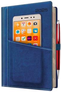 Kalendarz 2025 A5 dzienny planer niebieski. Wydawca: Evena. Multiszop.pl Opakowanie Kalendarz 2025 A5 dzienny planer niebieski
