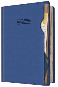 Kalendarz 2025 A5 dzienny planer niebieski. Wydawca: Evena. Multiszop.pl Opakowanie Kalendarz 2025 A5 dzienny planer niebieski