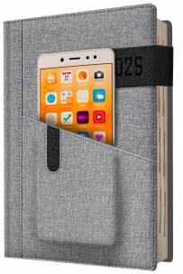 Kalendarz 2025 A5 dzienny praktyczny vip szary. Wydawca: Evena. Multiszop.pl Opakowanie Kalendarz 2025 A5 dzienny praktyczny vip szary