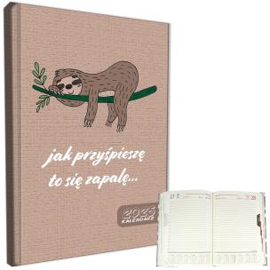 Opakowanie Kalendarz 2025 A5 dzienny sb/nd osobno Leniwiec