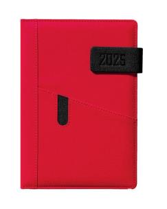 Kalendarz 2025 A5 dzienny vip planer czerwony. Wydawca: Evena. Multiszop.pl Opakowanie Kalendarz 2025 A5 dzienny vip planer czerwony