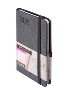 Okładka książki Kalendarz 2025 A6 Rubi TDW grafitowy