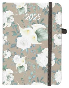 Opakowanie Kalendarz 2025 A6 tyg. Flamenco białe kwiaty