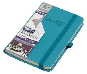 Opakowanie Kalendarz 2025 A6 tyg. Techno turkusowy ELEFANT