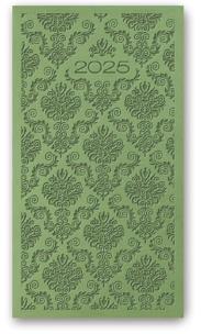 Okładka książki Kalendarz 2025 A6 tyg vivella relief JASNOZIELONY