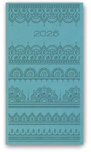 Okładka książki Kalendarz 2025 A6 tyg vivella relief TURKUSOWY