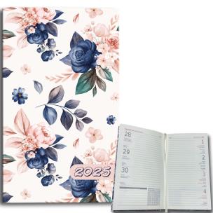 Opakowanie Kalendarz 2025 A6 tygodniowy Niebieskie Róże