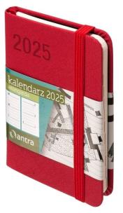 Okładka książki Kalendarz 2025 A7 Awangarda TDW czerwony