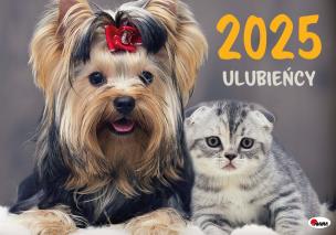 Kalendarz 2025 albumowy Ulubieńcy. Wydawca: AWM kalendarze. Multiszop.pl Opakowanie Kalendarz 2025 albumowy Ulubieńcy