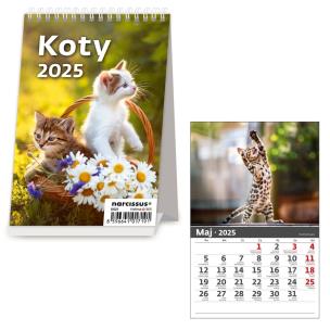 Opakowanie Kalendarz 2025 Biurkowy pionowy Koty miesięczny
