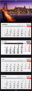 Okładka książki Kalendarz 2025 czterodzielny City