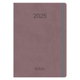 Kalendarz 2025 flex A5 tygodniowy brudny róż. Wydawca: HERLITZ. Multiszop.pl Opakowanie Kalendarz 2025 flex A5 tygodniowy brudny róż
