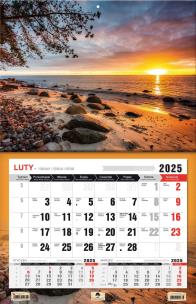 Okładka książki Kalendarz 2025 jednodzielny 3XL Plaża Orłowo