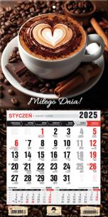 Okładka książki Kalendarz 2025 jednodzielny mini z mag. Kawa