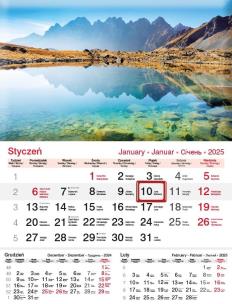 Okładka książki Kalendarz 2025 jednodzielny Staw