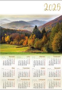 Opakowanie Kalendarz 2025 Jednoplanszowy Jesień (10szt)