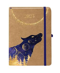 Okładka książki Kalendarz 2025 Kraft Wilk A5 TNS