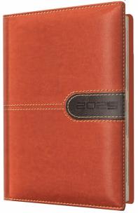 Kalendarz 2025 książkowy A4 tygodniowy brązowy. Wydawca: Evena. Multiszop.pl Opakowanie Kalendarz 2025 książkowy A4 tygodniowy brązowy