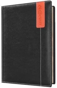 Kalendarz 2025 książkowy A4 tygodniowy czarny. Wydawca: Evena. Multiszop.pl Opakowanie Kalendarz 2025 książkowy A4 tygodniowy czarny