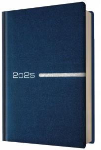 Kalendarz 2025 książkowy A5 dzienny granatowy. Wydawca: Evena. Multiszop.pl Opakowanie Kalendarz 2025 książkowy A5 dzienny granatowy