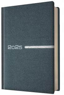 Kalendarz 2025 książkowy A5 dzienny szary. Wydawca: Evena. Multiszop.pl Opakowanie Kalendarz 2025 książkowy A5 dzienny szary