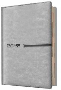 Kalendarz 2025 książkowy A5 dzienny terminarz szar. Wydawca: Evena. Multiszop.pl Opakowanie Kalendarz 2025 książkowy A5 dzienny terminarz szar