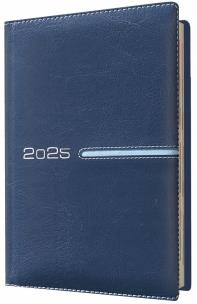 Kalendarz 2025 książkowy A5 tygodniowy niebieski. Wydawca: Evena. Multiszop.pl Opakowanie Kalendarz 2025 książkowy A5 tygodniowy niebieski