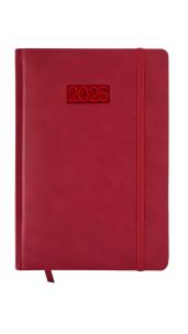 Opakowanie Kalendarz 2025 LUX A5 tygodniowy czerwony KK-A5T L