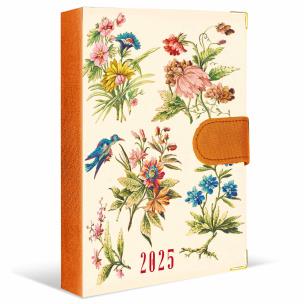 Opakowanie Kalendarz 2025 natura dzienny okładka kwiatki kremowa