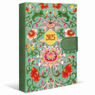 Opakowanie Kalendarz 2025 natura dzienny okładka kwiatki zielona