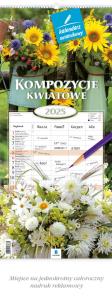 Okładka książki Kalendarz 2025 Notatnikowy Kompozycje kwiatowe