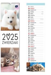 Opakowanie Kalendarz 2025 paskowy Zwierzaki