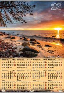 Opakowanie Kalendarz 2025 Plaża orłowo plakatowy B1 listwowany KP-B1 VP.8
