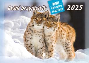 Okładka książki Kalendarz 2025 Rodzinny Leśni Przyjaciele