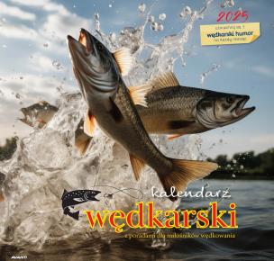 Kalendarz 2025 ścienny albumowy Wędkarski. Autor: Avanti. Multiszop.pl Okładka książki Kalendarz 2025 ścienny albumowy Wędkarski